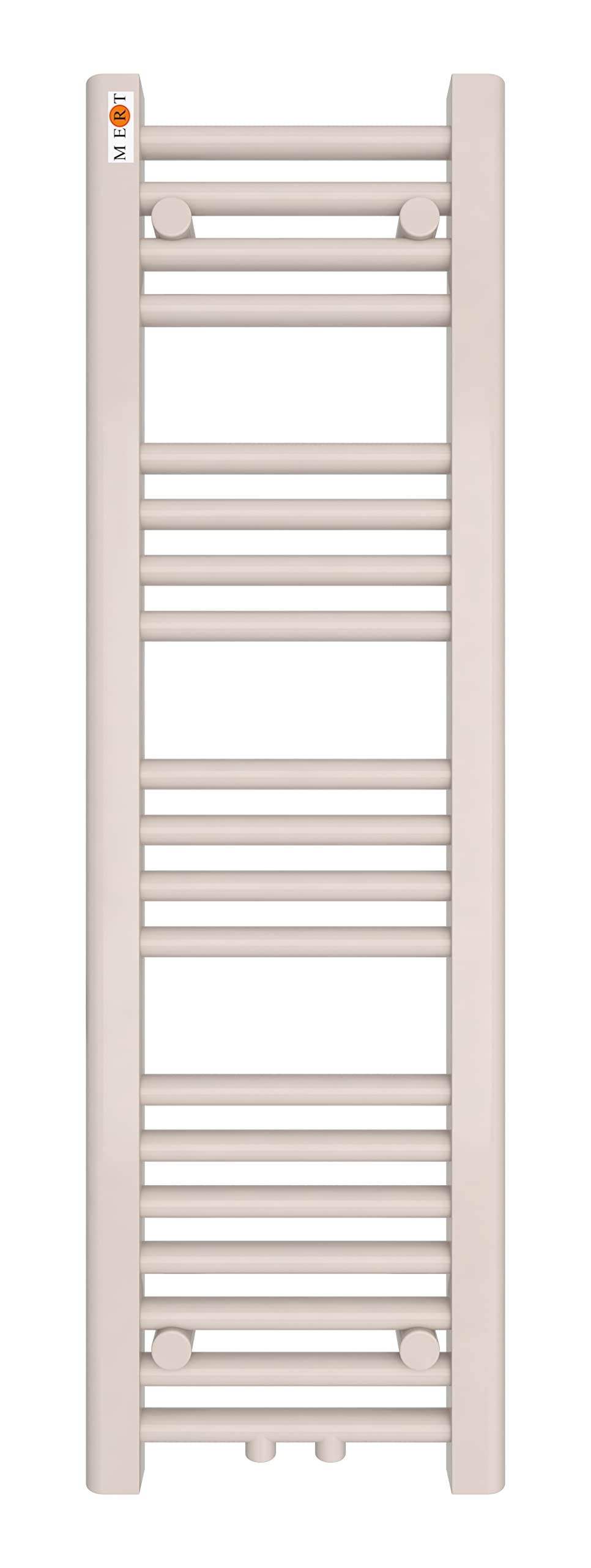 Mert Ogrzewanie elektryczne lub ciepłej wody 1/2 cala, grzejnik łazienkowy, 1000 x 300, przyłącze środkowe, 50 mm, biały, wieszak na ręczniki, do montażu na ścianie