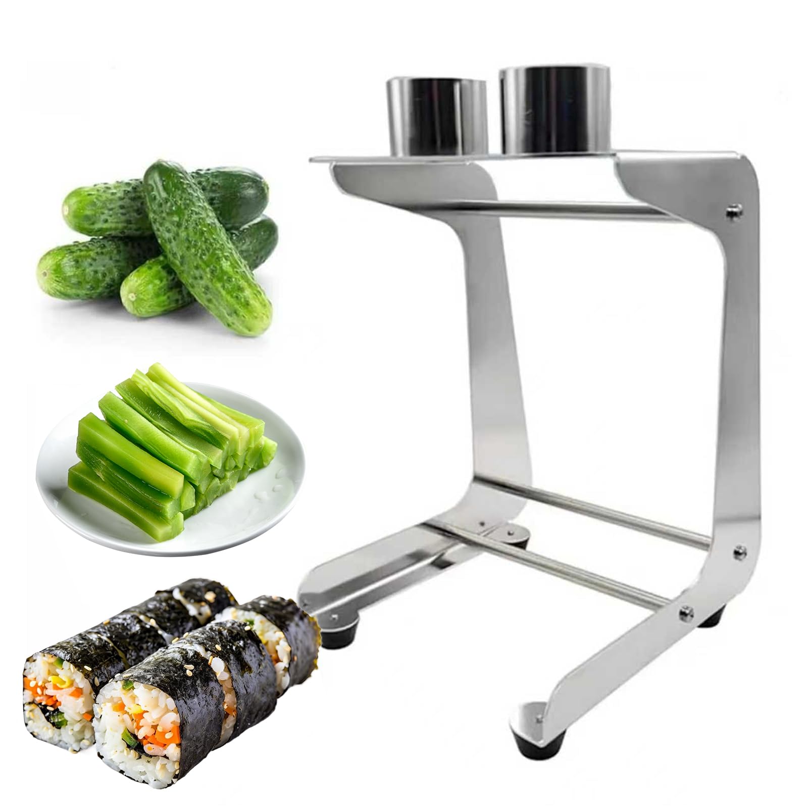 Manueller Gurkenschneider – Multi-Klingen-Gemüseschneider für verschiedene Schnitte – perfekt für Karotten, Sushi, Meal Prep & Kochen