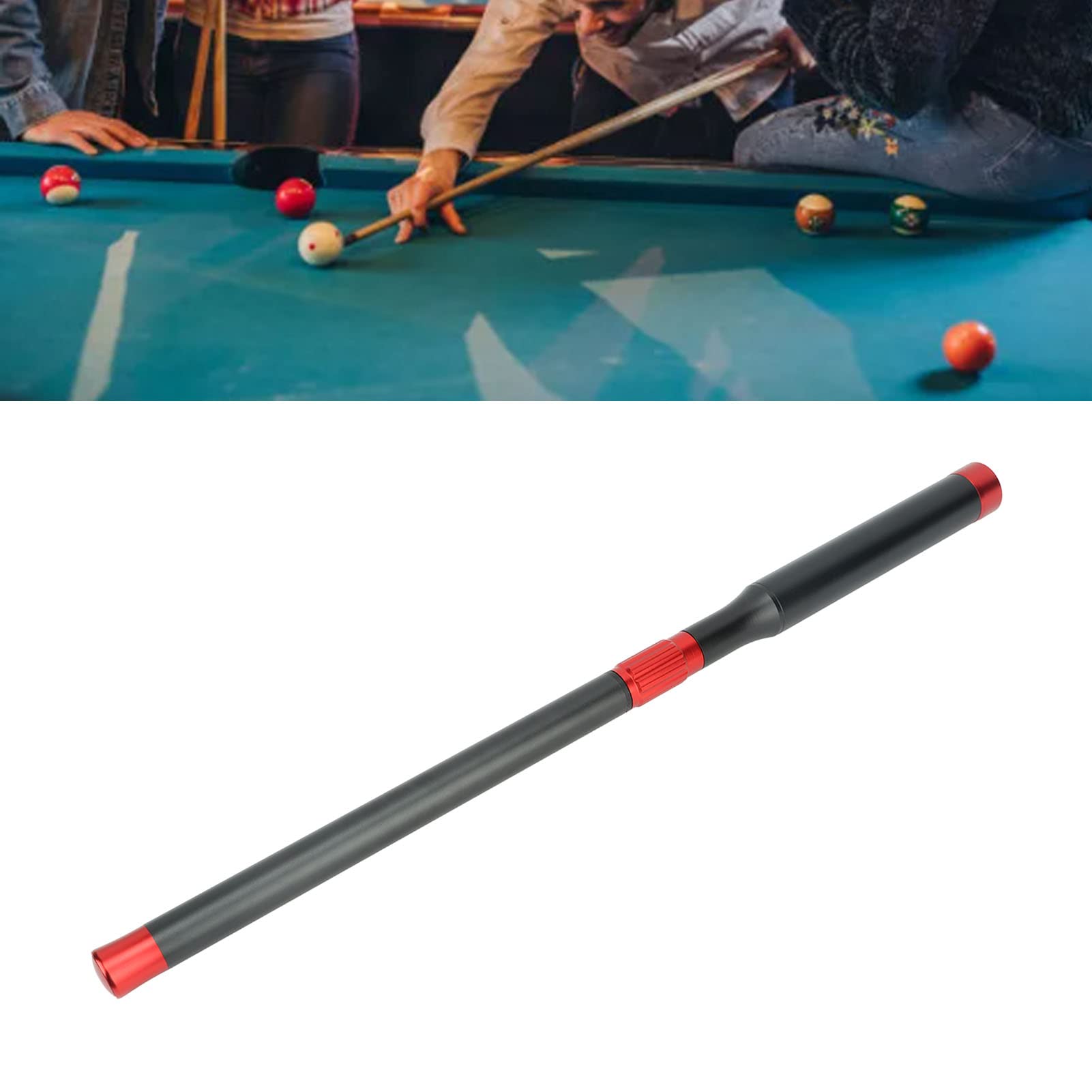Extension De Queue De Billard 8 Pouces - Alliage D'aluminium Noir, Embout Inclus - Neuf