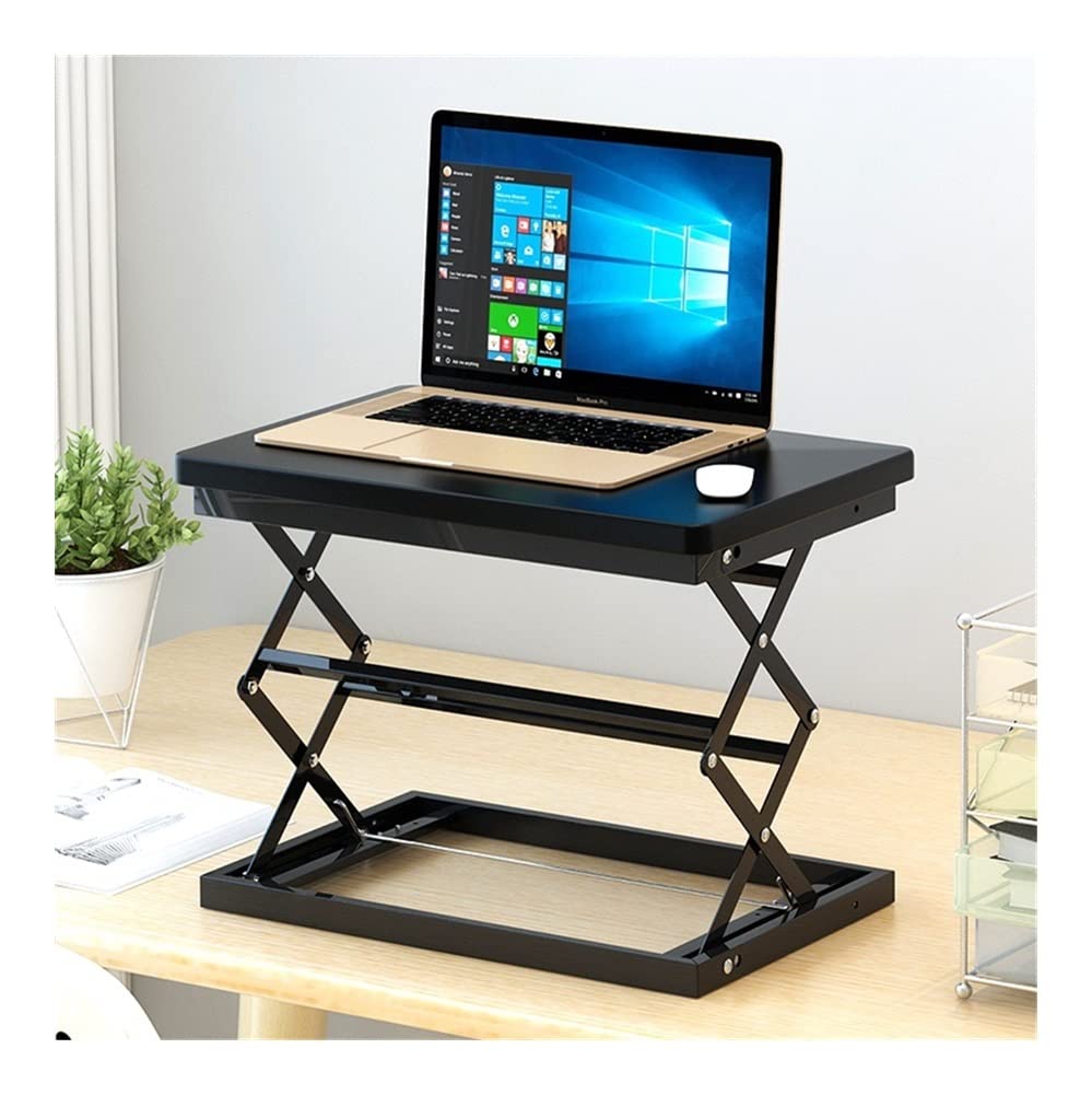 Convertisseur de Bureau Assis-Debout réglable avec 4 Niveaux de Hauteur – Convient pour Une Utilisation à la Maison et au Bureau (Blanc)