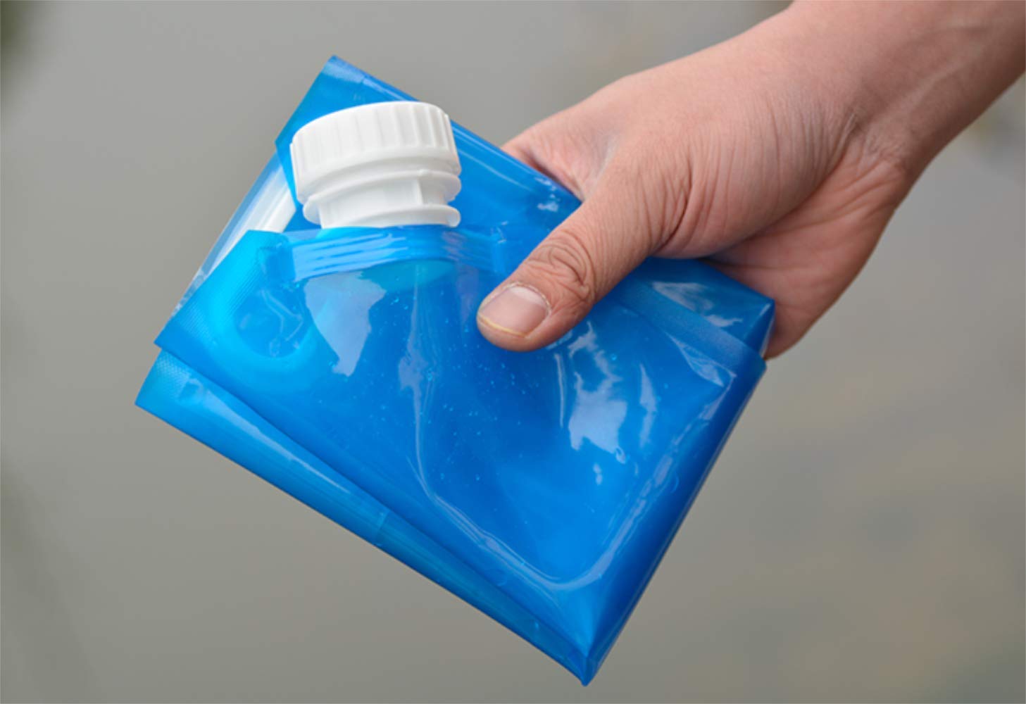 Tebery Recipiente de Agua Plegable, 2 x 5 l + 2 x 10 l, Bolsa de Agua, Plegable, depósito de Agua, Almacenamiento para Deportes, Camping, Senderismo, Picnic, Barbacoa y Coche (4 juegos/30 L)