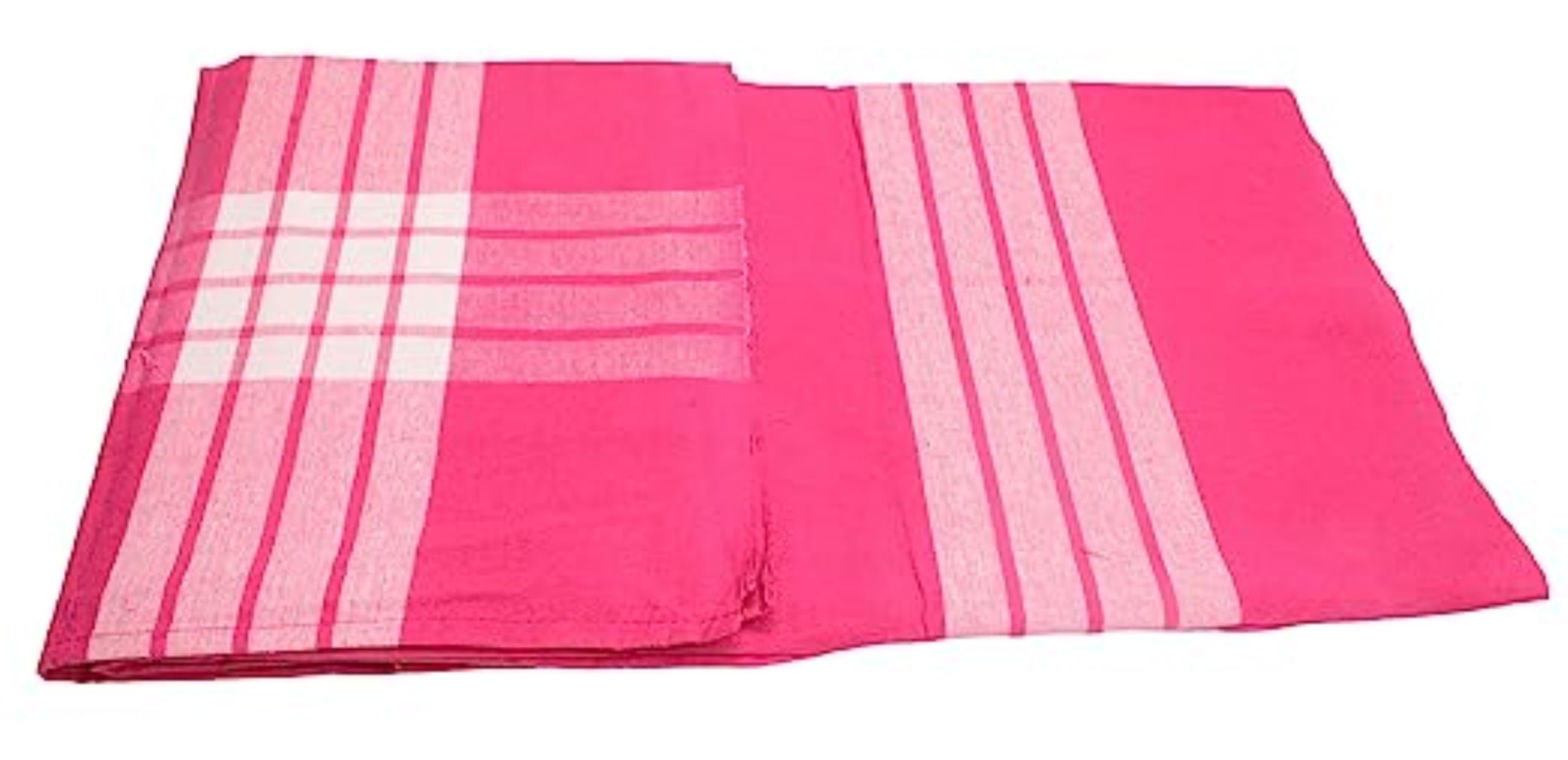 Hornbill Enterprises 100% Pure Cotton Hospital Bedsheet/Hospital Blanket/Hotel Bedsheet/Home use/Single Size Blanket Lightweight (60X90) inch Set 1 (Pink)