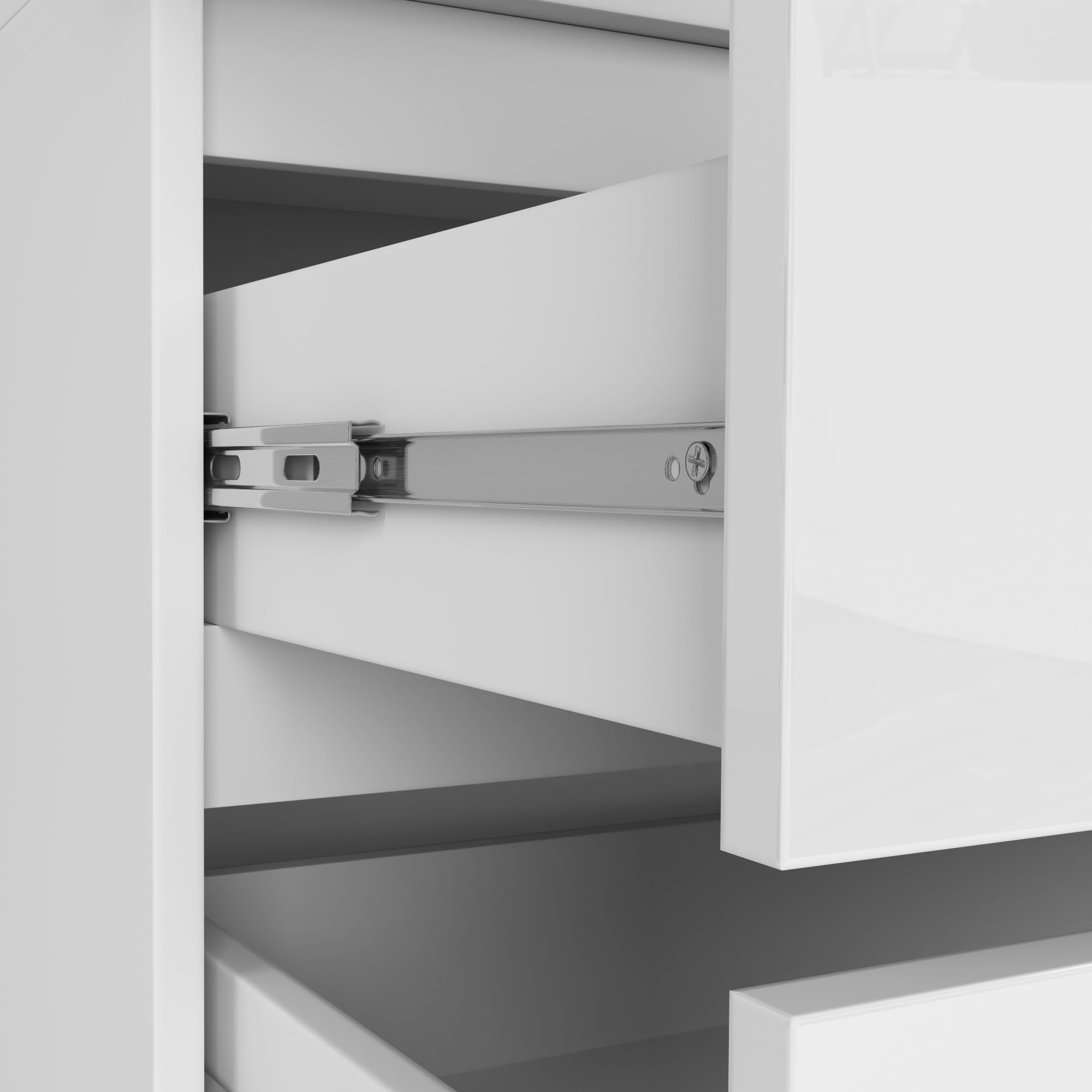 AKORD Armoire 2 Portes | Armoir Chambre 2 Tiroirs avec Etagères et Une Tringle | L90 x H180 x P51 cm | Panneau Stratifié 16mm | Armoire sans Penderie Chambre | Dressing Rangement Placard