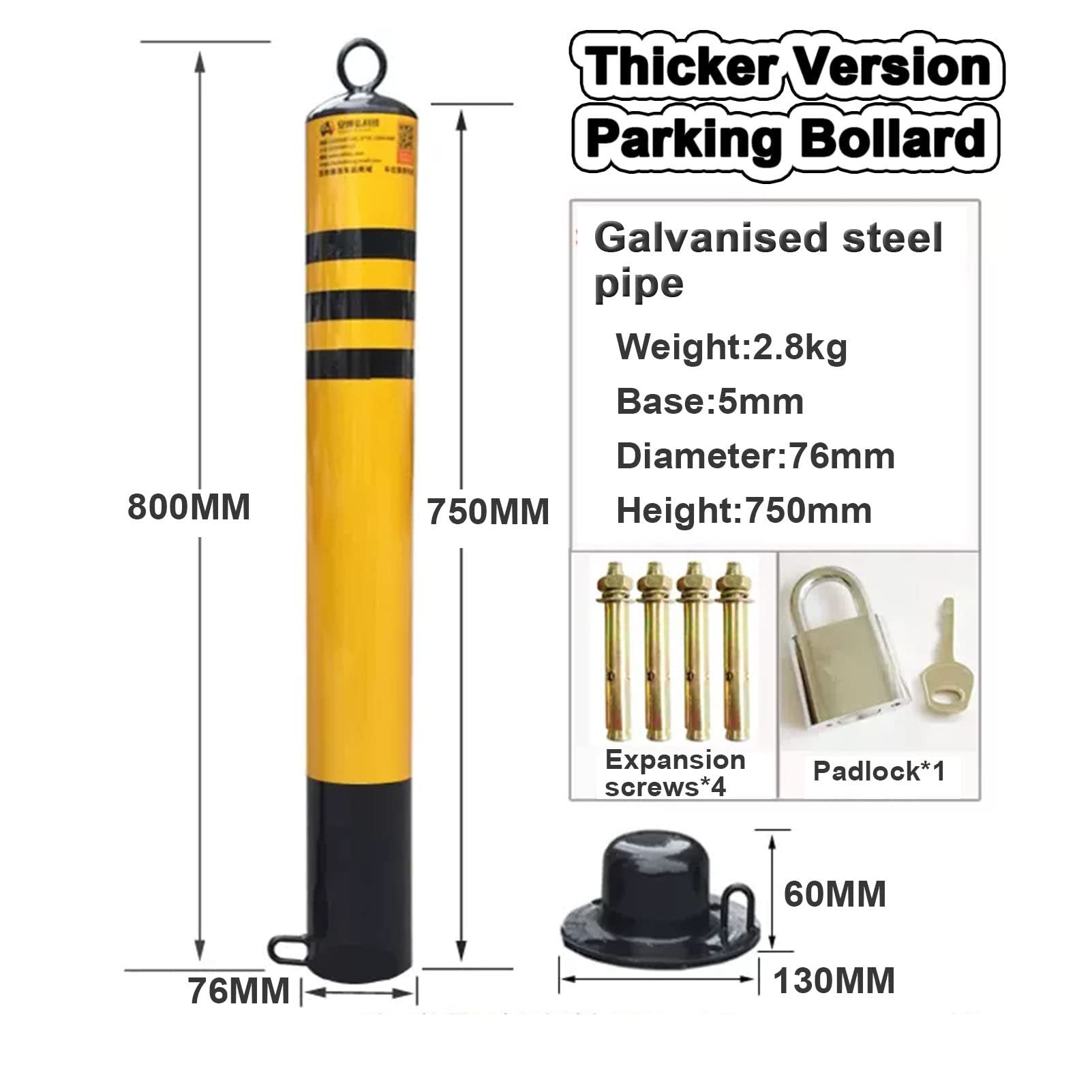 No Parking Cone Sleeve - High Visibility Safety Traffic Reflective Cone Collar Signs for Parking Lot, Durable and Weatherproof, Ideal for Driveways, Roads, Garages, and Events (No Parking)