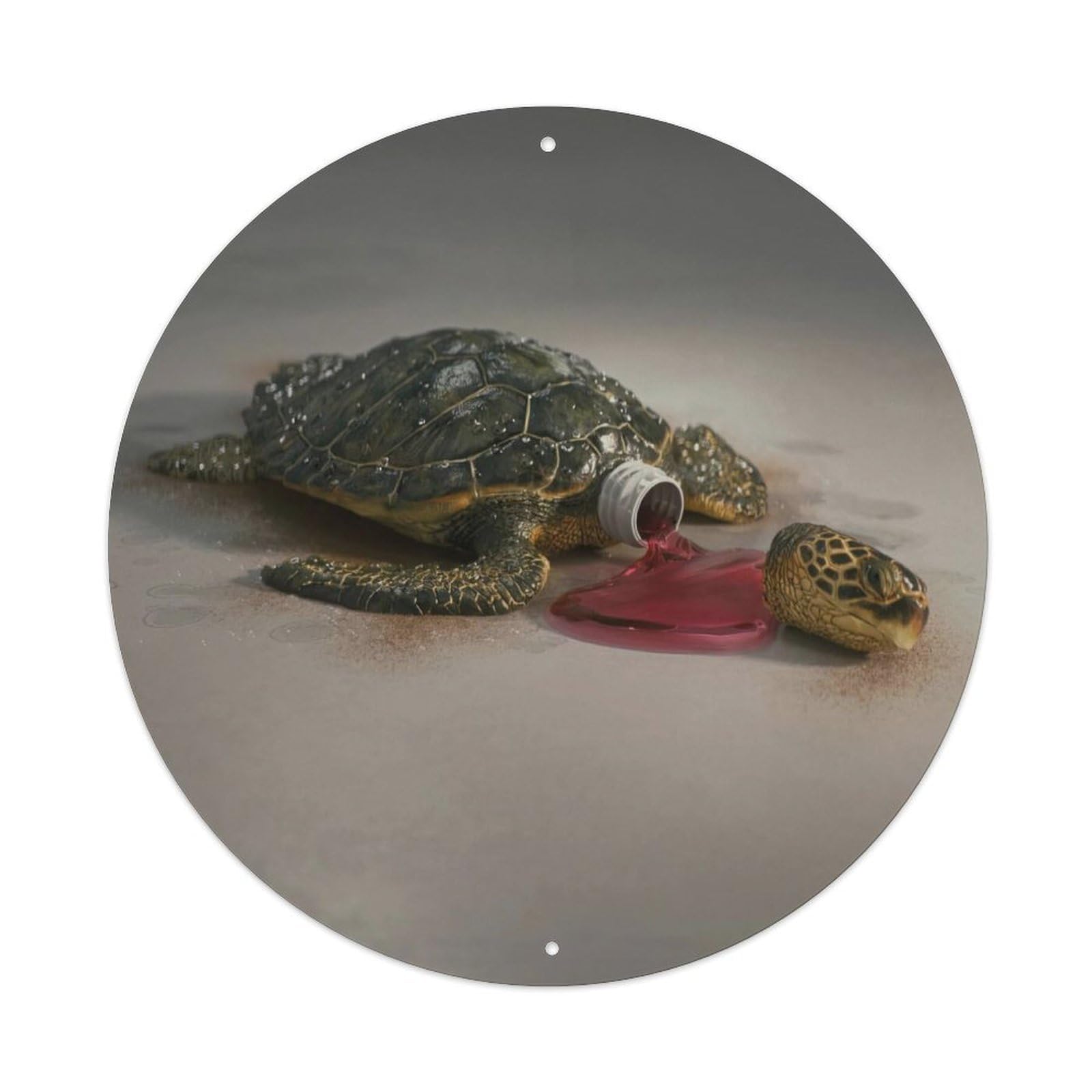 Marine Life Environmental Poster Turtle Metal Tin Sign