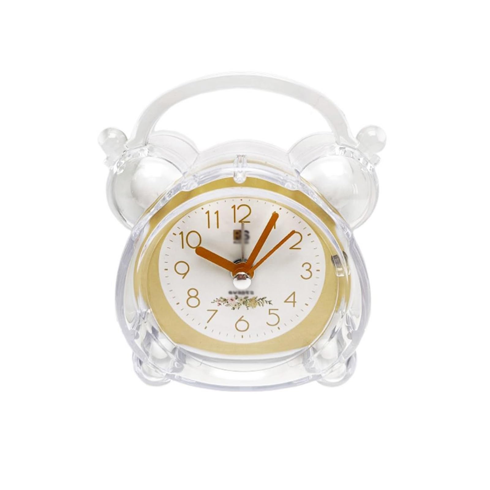 E7v2T9k6 Tabletop Alarm Clock Battery Operated Silent Non Ticking Small Sleep Timer Home Bedside Table Travel(Yellow)