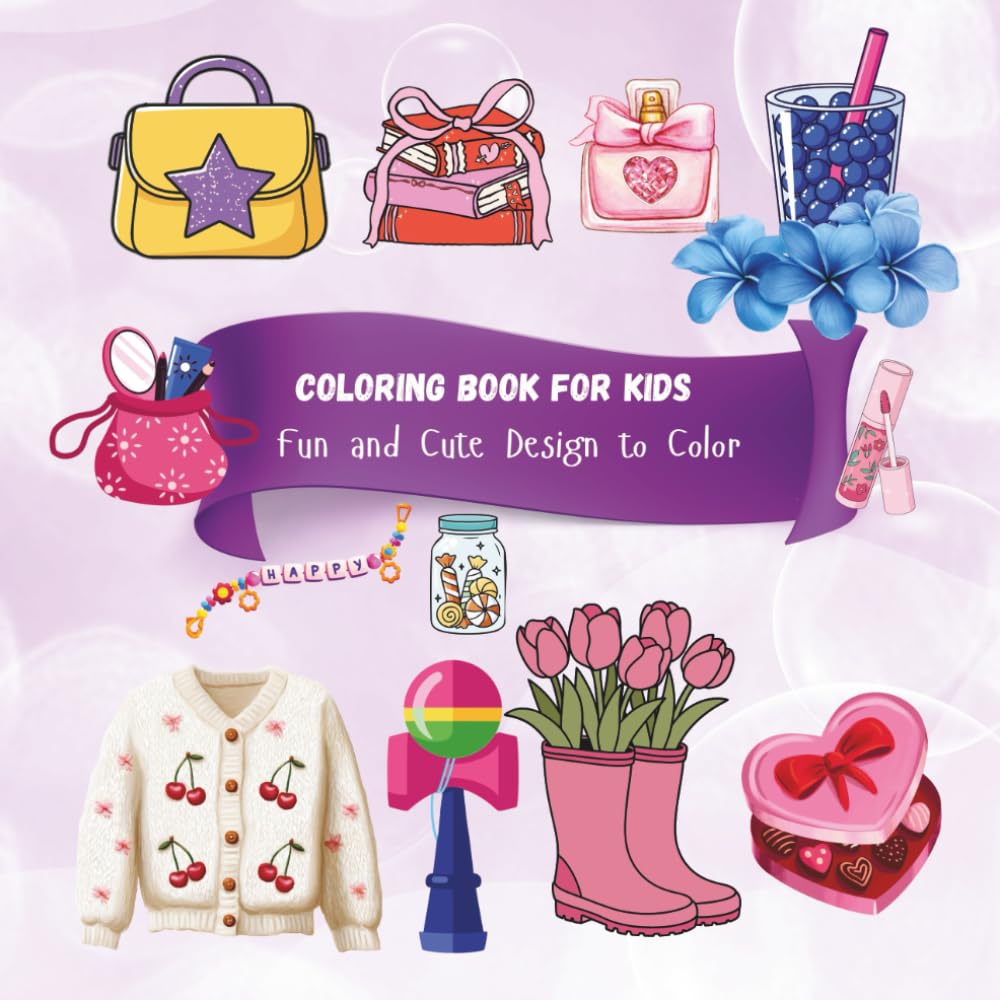 Cute Coloring Book for Kids: Adorable Coloring Pages for Girls