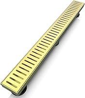 Vista 9 de WEBANG - Drenaje lineal de 12 pulgadas para ducha rectangular con accesorios, cubierta de patrón cápsula, rejilla extraíble, acero inoxidable SUS304