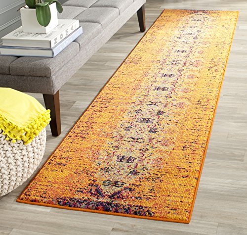 SAFAVIEH Monaco Collection Runner Rug - 2'2" x 6', Orange