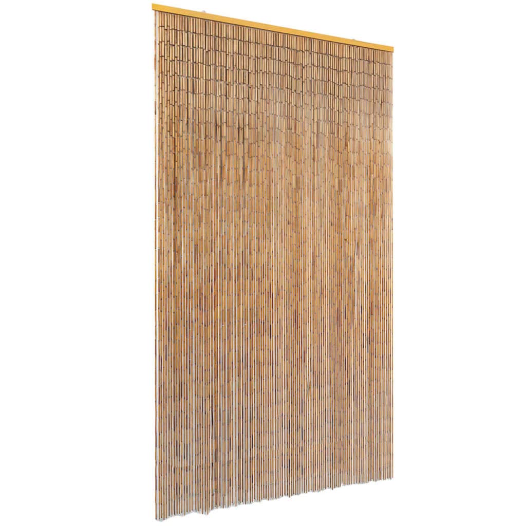 Insektenschutz Türvorhang 120x220 cm Bambusvorhang Fadenvorhang Raumteiler Fliegenschutz Türvorhänge Raumtrenner Hängend Fadenvorhang Blickdicht Vorhang tür Balkontür Bambus Braun