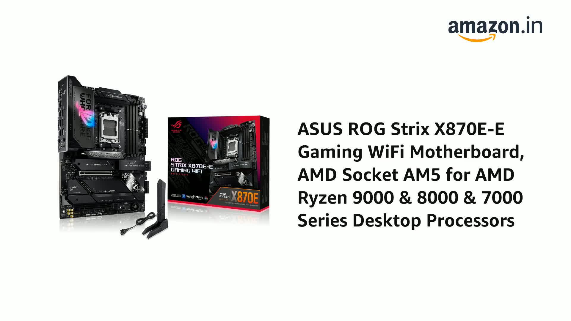 Amazon.in: Buy ASUS ROG Strix X870E-E ATX DDR5 Gaming Wi-Fi