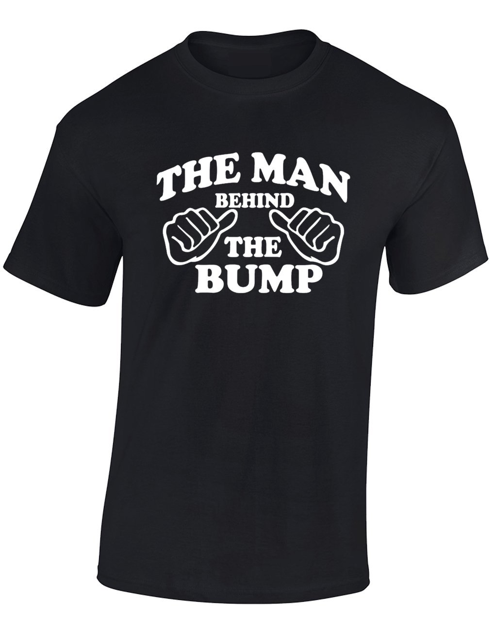 Crown Designs The Man Behind The Bump Funny Cool for Men & Teenagers T-Shirts Tops - Black/Medium