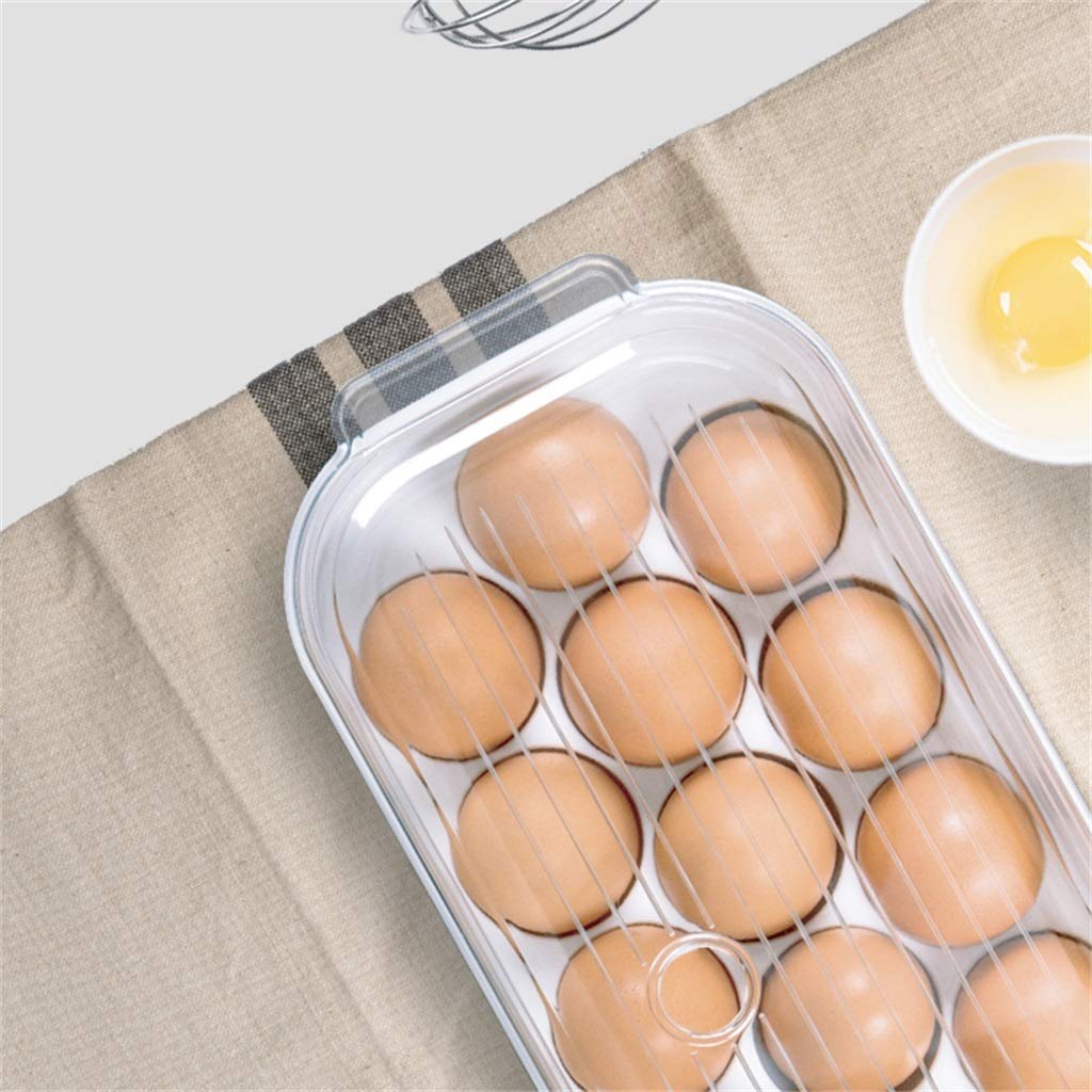 ZHANGXIAO Eierablage Mit Deckel, Container Plastik Transparent Aufbewahrungskiste Halter