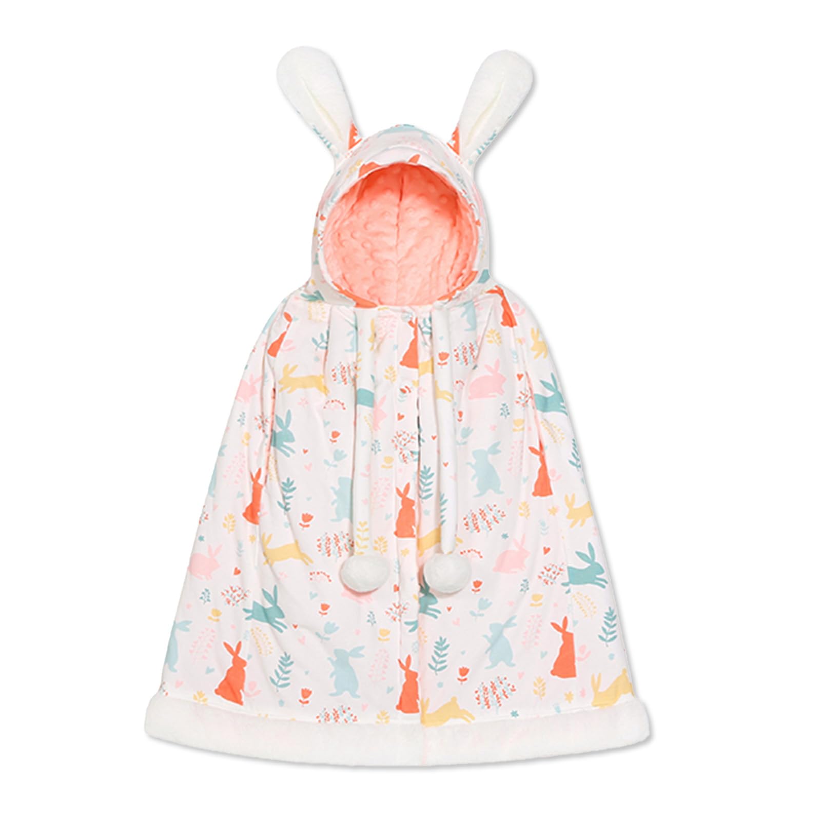 SONARIN Baby Hooded Cloak,Warm Toddler Poncho Cape Shawl Snowsuit Winter Outwear Jacket Coat Wearable Blanket for Boys Girls(Pink)