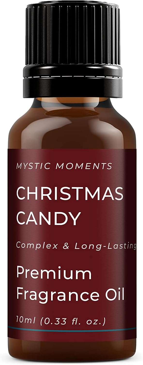 Mystic Moments | Christmas Candy Fragrance Oil 10ml | Sweet Festive Candy Aroma for Candles, Soap & Diffusers | Warm Seasonal Scent
