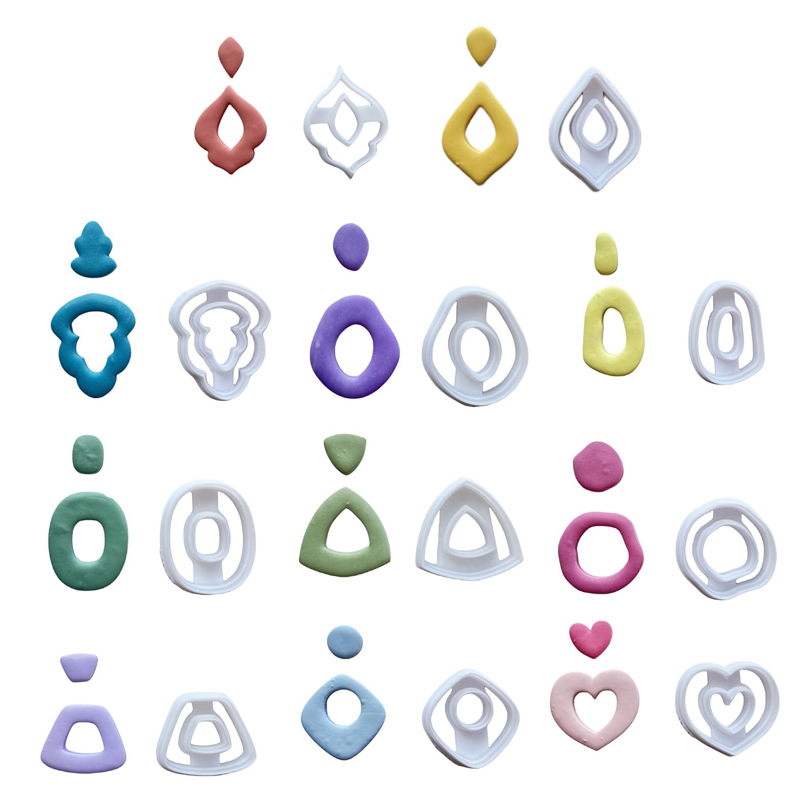 Tsophreniq 11pcs Handcraft Clay Earring Cutter Modern Shapes for Personalized Jewelry Enthusiasts Geometric Accessories Molds Jewelry Making Supplies