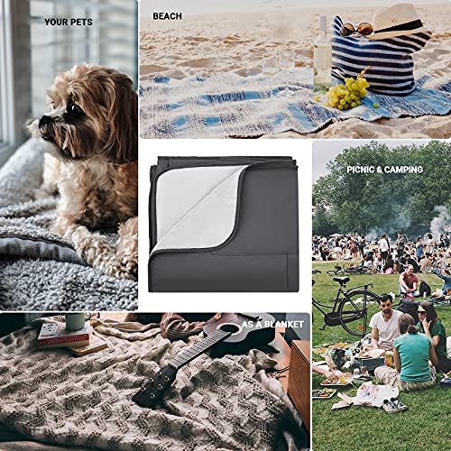 Kingcamp KP2002 Outdoor Picnic Blanket Waterproof Beach Mat For Camping On Grass Foldable Sandproof Beach Blanket Park Hiking Stadium Festivals Dogs 82 Inch X 58 Inch thumb #5