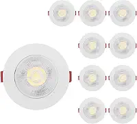 Kit 10 Spot Led Smd 7w Dicróica Direcionável Redondo (Branco Frio)