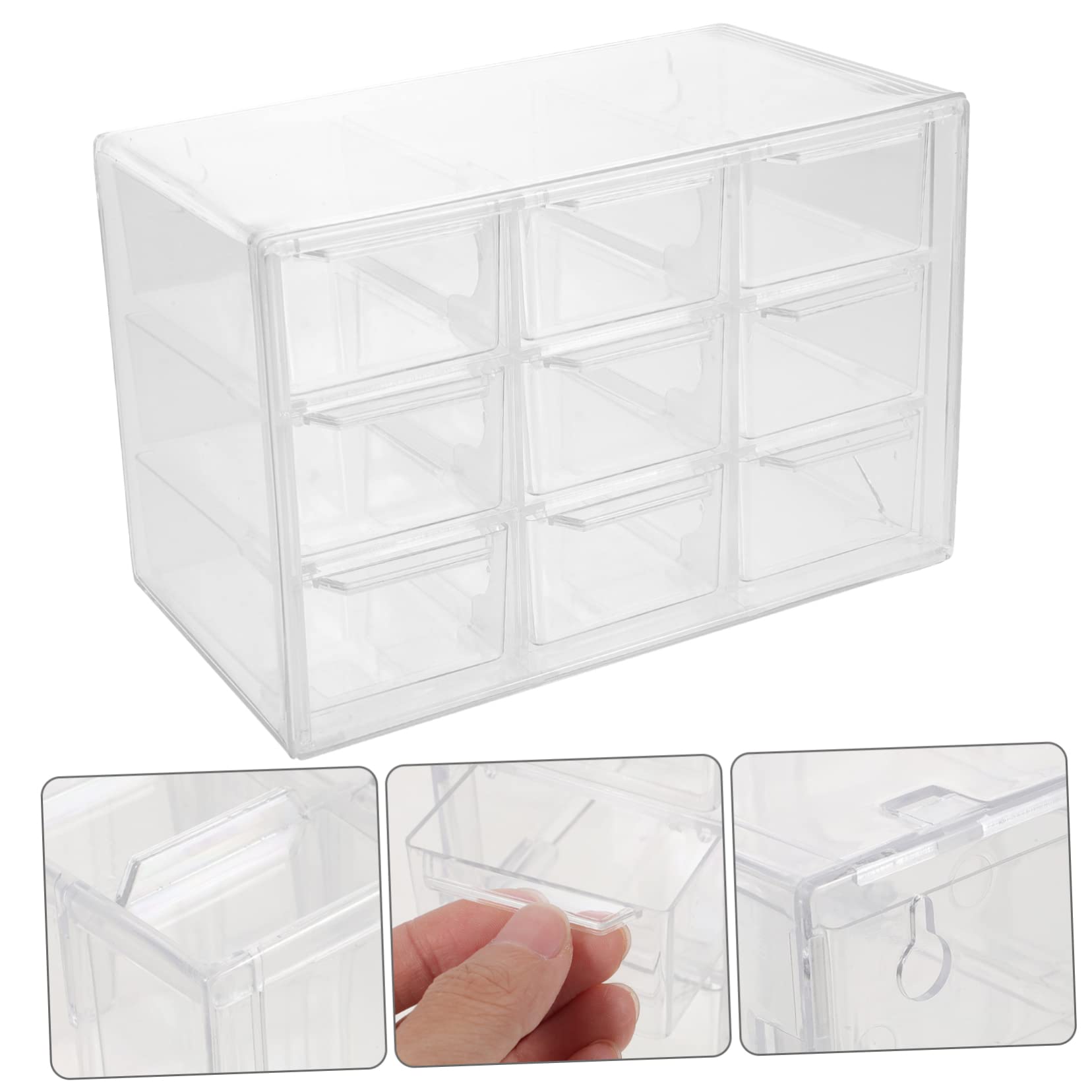 Scatola trasparente cassetto scatola cassetti estraibili mini organizer custodia porta pennelli trucco gioielli forniture per cucire cassetti organizer per gioielli multifunzione ufficio scaffale
