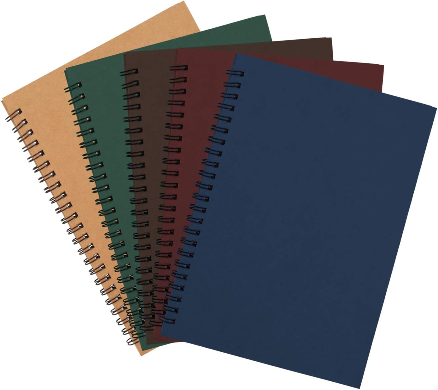 Rocutus5pcs Colorful Spiral Notebook Student Small Study Book Spiral Notebook Small Notebook Office Simple Working Book Diary Notebook