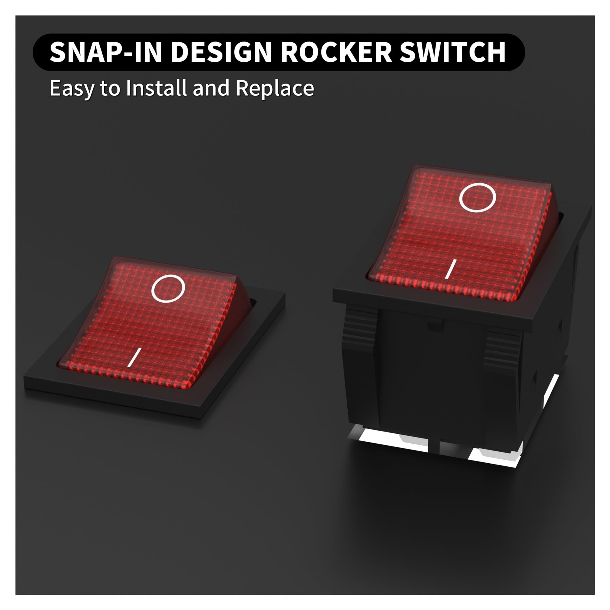 Amazon.com: 4PCS 12V 30A Rocker Switch 220V 4-pin LED