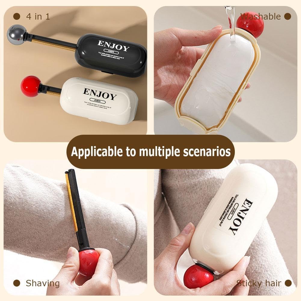 Enjoy Lint Roller, Enjoy Sticky Lint Roller, Reusable Sticky Roller, 2 In1 Washable Lint Remover, Portable Reusable Lint Roller, Good Life Lint Roller, for Clothes, Dog & Cat Hair (2 Pcs)
