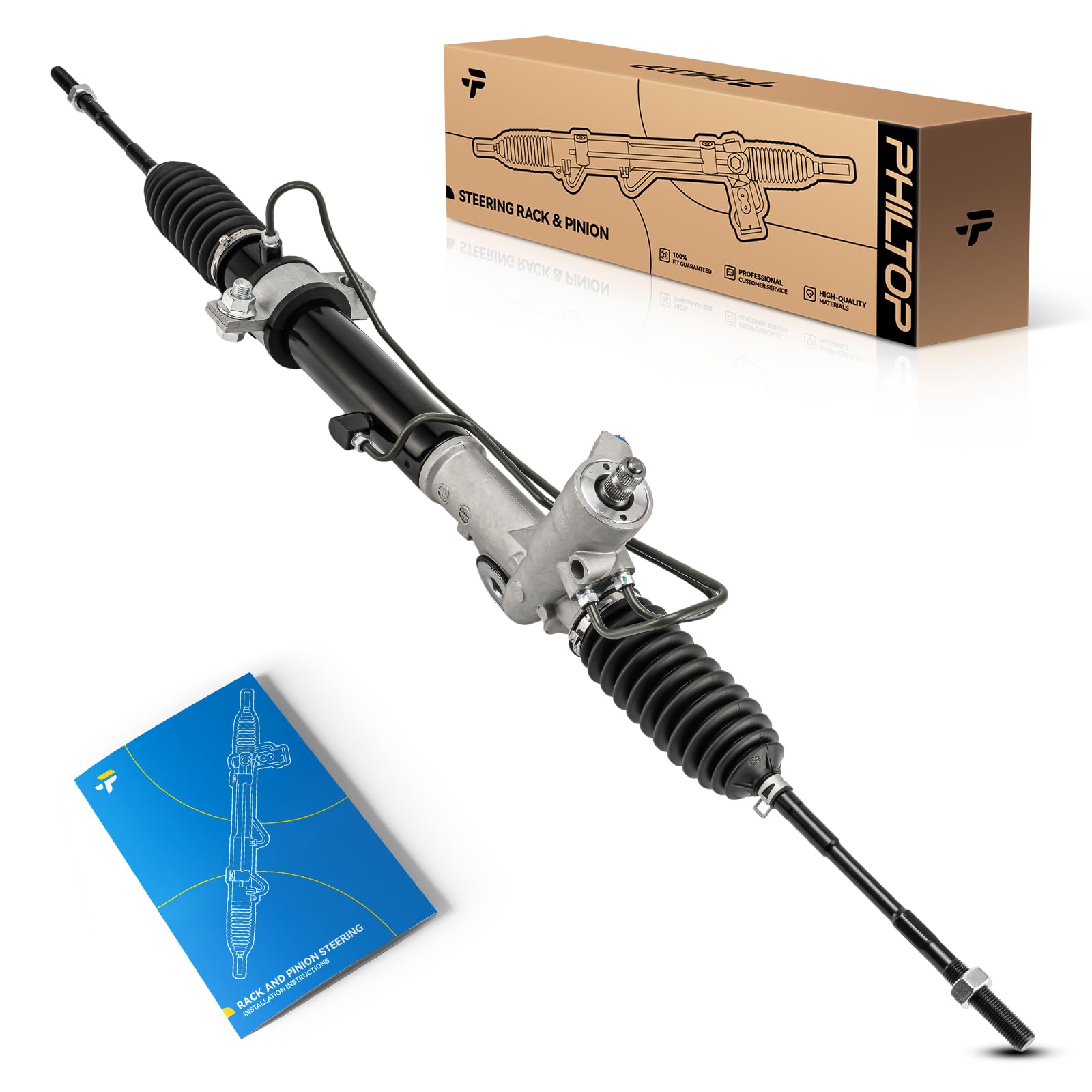 PHILTOP Hydraulic Power Rack and Pinion Assembly Replacement For Nissan Murano 2005 2006 2007 3.5L V6 AWD, 263040