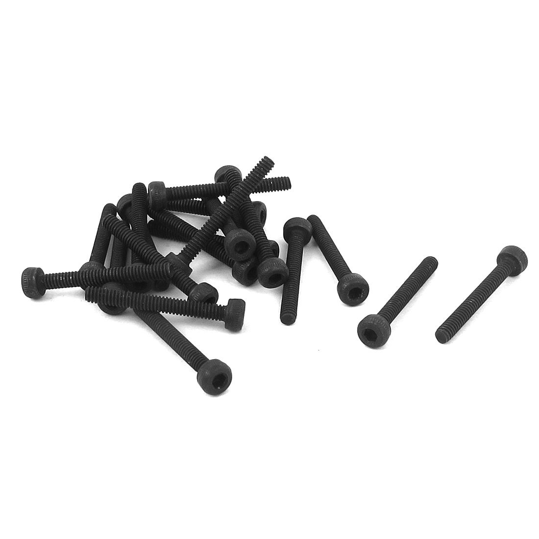 Uxcell Black Sourcingmap M2 X 16Mm 12.9 Alloy Steel Hex Socket Head Cap Screws Bolt 20Pcs