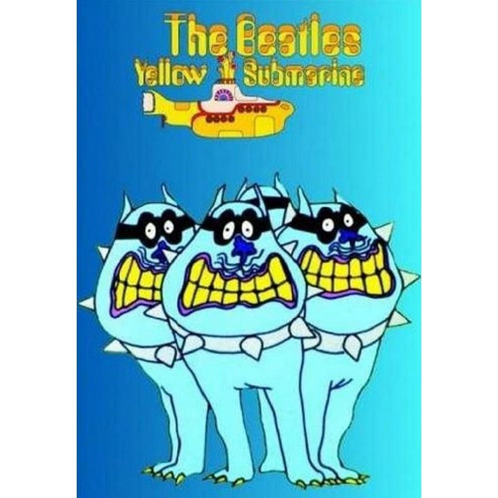 The Beatles Yellow Submarine Bulldogs Postcard 100% Genuine Official Merchandise
