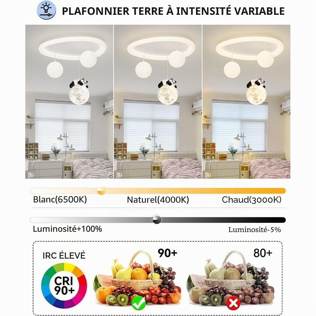 Plafonnier LED Chambre Parent-Enfant Lampe de Plafond Acrylique Chaud dimmable Nuage Lustre décoratif avec télécommande Salle à Manger intérieure Cuisine Salon luminaire créatif(4 Style)