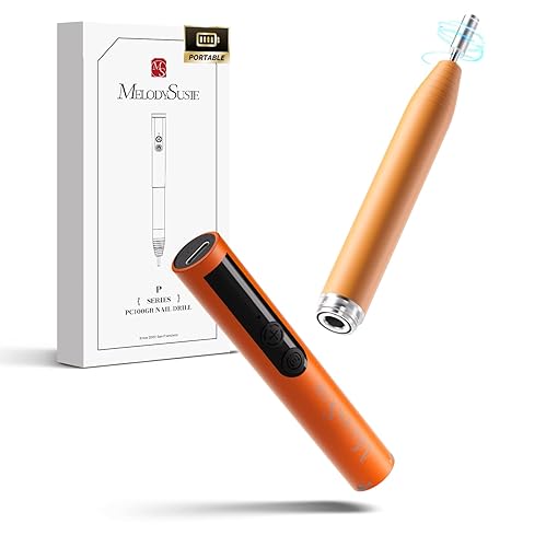 MelodySusie PocketNail - Taladro de uñas modular inalámbrico en forma de bolígrafo, kit extendido, PC100GR 20000 RPM, lima eléctrica recargable