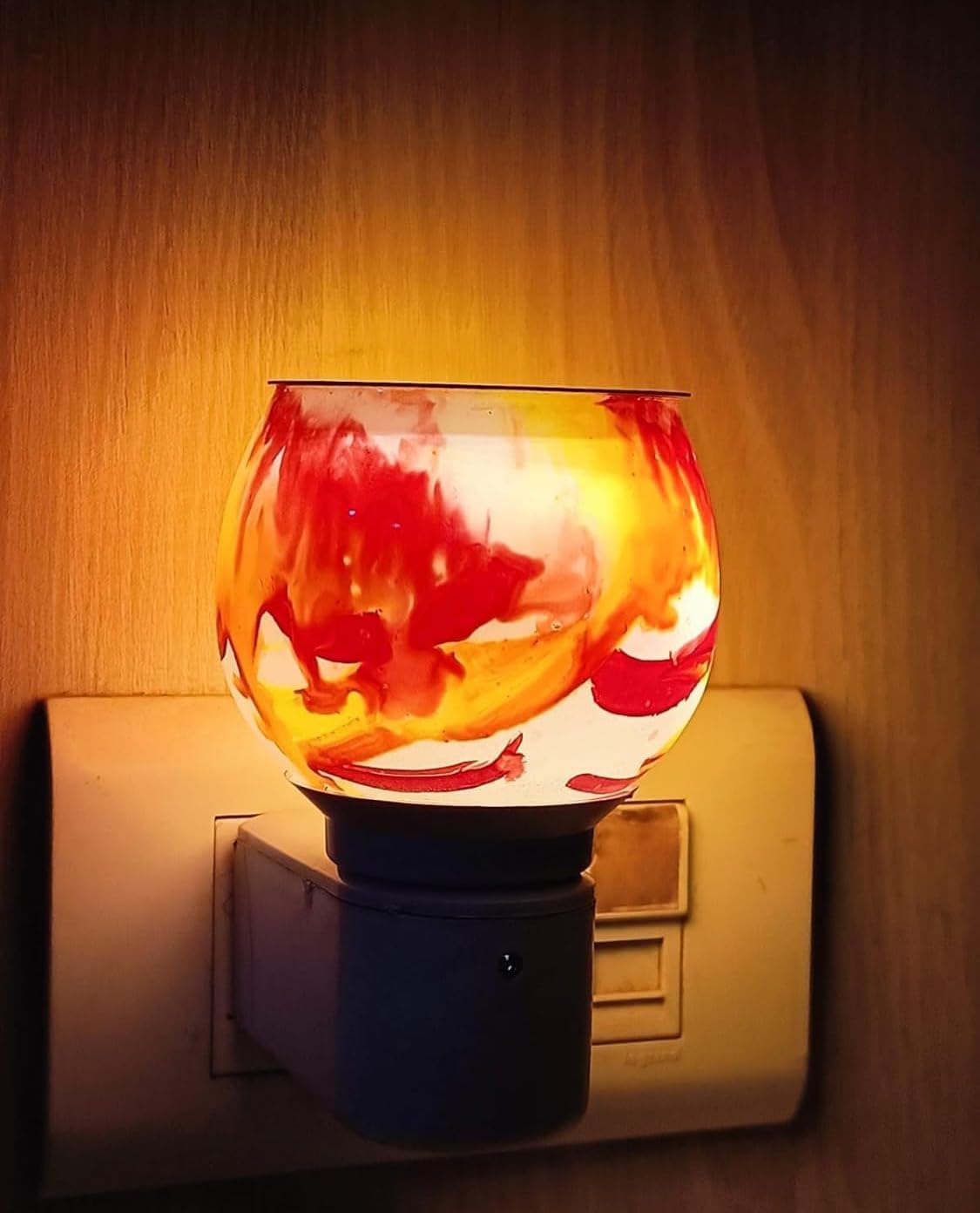 BNK DECOR Ceramic Multicolor Aroma Diffuser Kapoor Dani | Camphor Diffuser Night Lamp for Home, Office Incense Burner, Aroma Kapoor Dani, Kapur Burner Dhoop Dani for Home