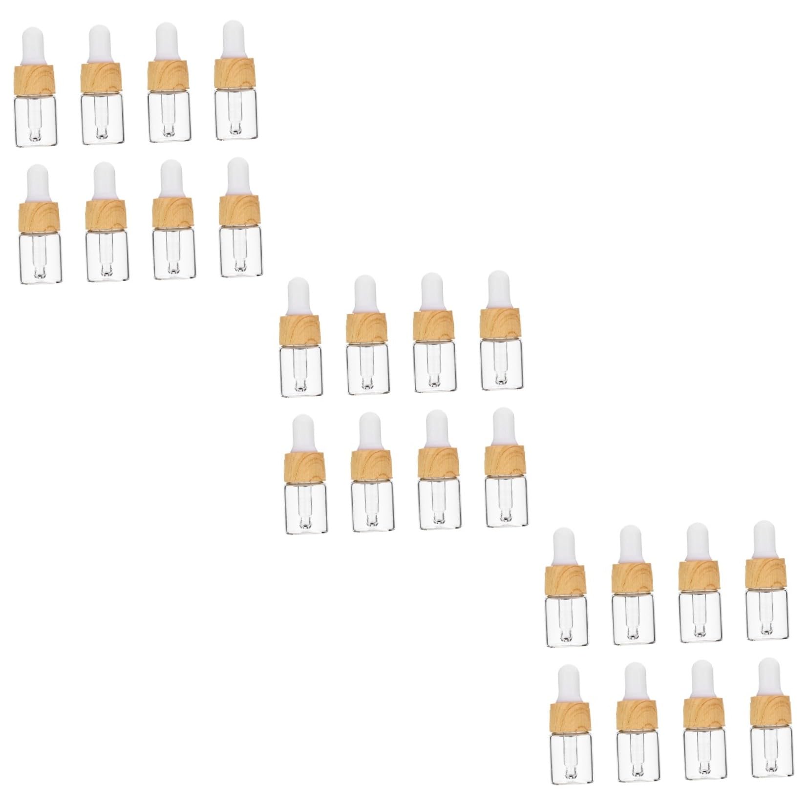 Healeved Stk Glastropfer mit Holzmaserung Flüssigkeitsspender Mini-Sprühflasche refillable perfume bottle glasflasche mit pipette Sprühflaschen für Haare Sprühflaschen zum Beschlagen