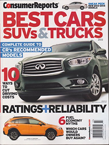 Consumer Reports Best Cars SUVs and Trucks 2013