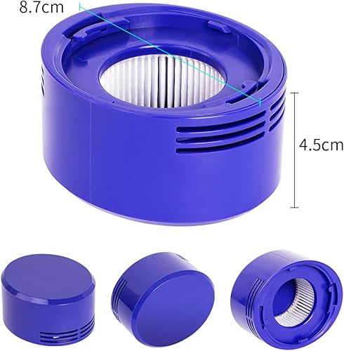 Miniatura 3 de WuYan Piezas de repuesto para aspiradora Dyson V7 V8, 1 Motor Real Cover 1 HEPA Post-Filter y 1 Kit de filtros de vacío de prefiltros.