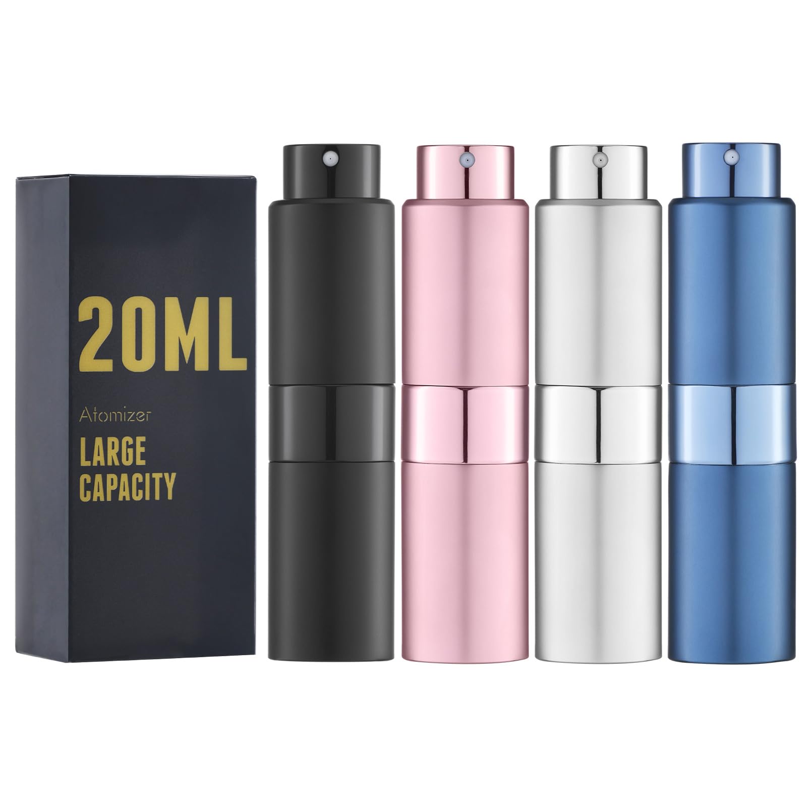 20ML Perfume Atomizer, 4PCS Travel Cologne Spray Bottle, Mini Empty Sprayer Dispenser