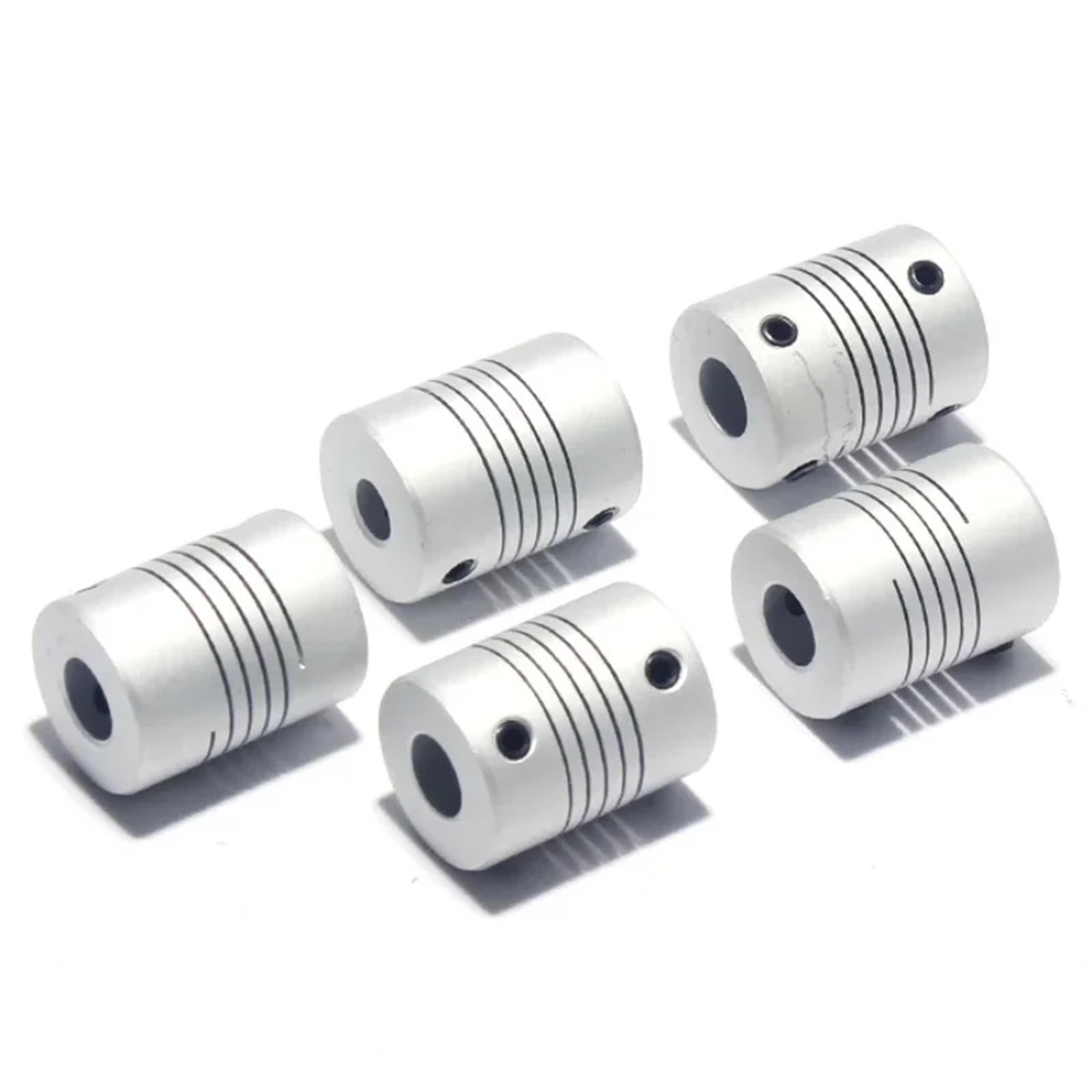 Acoplador de eje de mordaza de motor CNC de aluminio D19L25, 5 mm a 8 mm, acoplamiento flexible, diámetro exterior de 19 x 25 mm, envío directo, 3/4/5/6/7/8/10 mm(5x5)