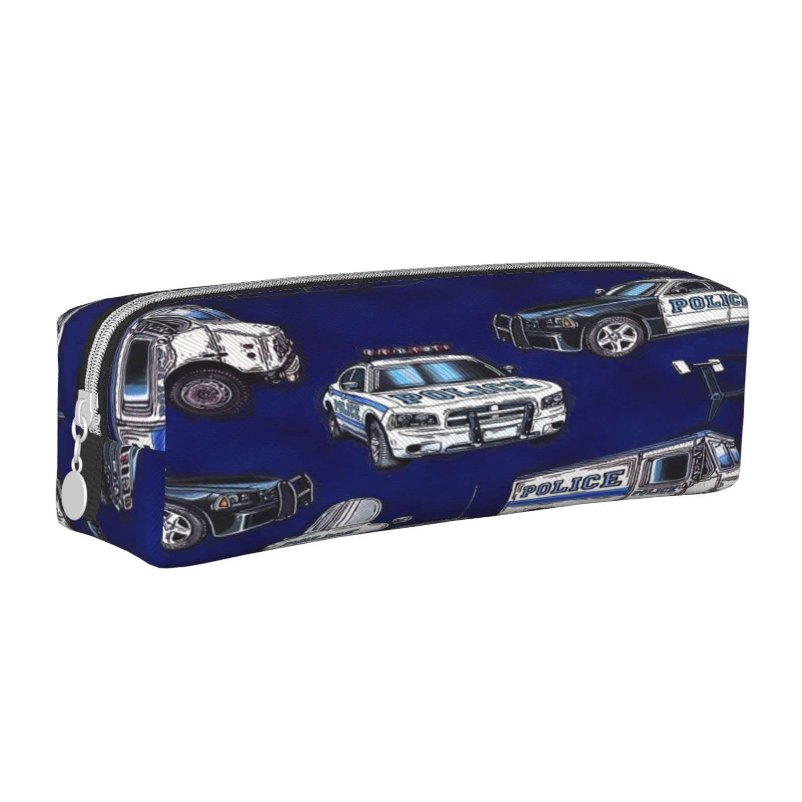 LUBHWT Pencil Case Police Car Big Capacity Pencil Pen Case Pencil Bag Pouch Holder Box for School Office Girls Boys Adult