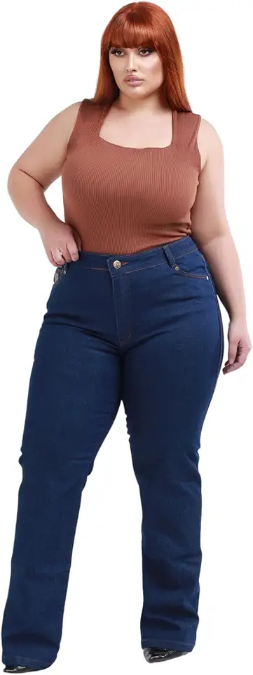 Calça Coll Jeans Tamanhos Grande Plus Size Reta Country Cowgirl Cowboy Rodeio Vaquejada Texana