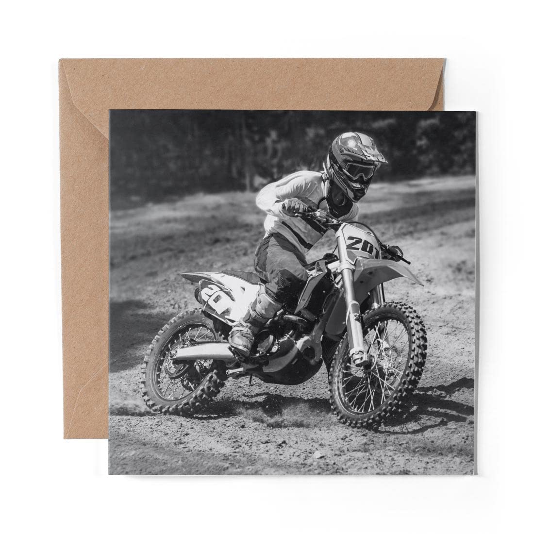 1 X Greeting Card Amazing Motocross Biker Sports Bike - Blank Birthday Celebration Anniversary #8761
