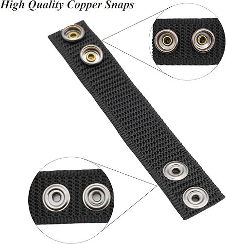Miniatura 10 de Protectores de cinturón de servicio con broches dobles para cinturón de nailon táctico de seguridad policial de 1.5"1.75"2"2.25" de ancho,