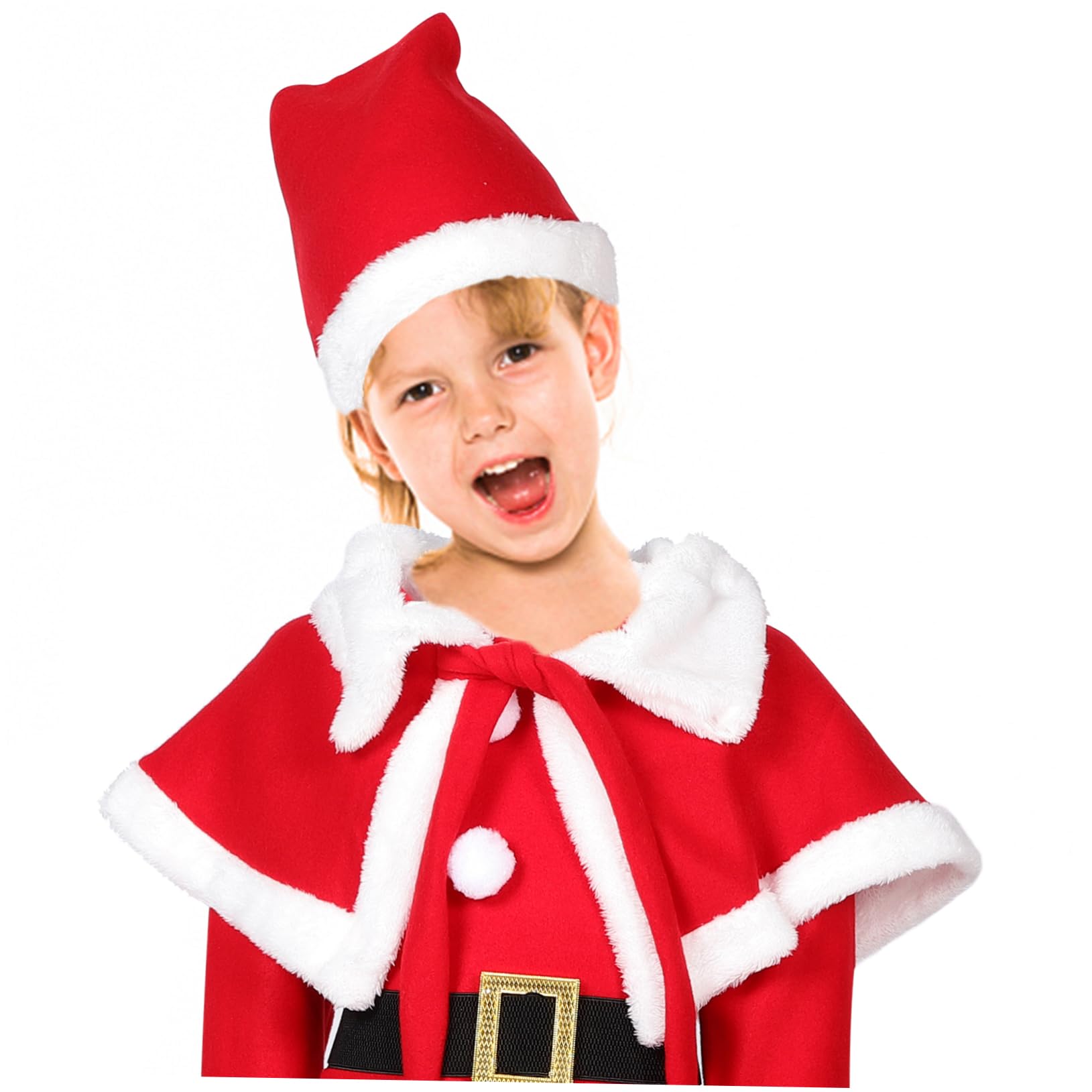 VALICLUD Costume da Babbo Natale per bambina Outfit di Natale natalizio Natale vestirsi Abito di Natale vestiti di natale Poliestere (poliestere) rosso