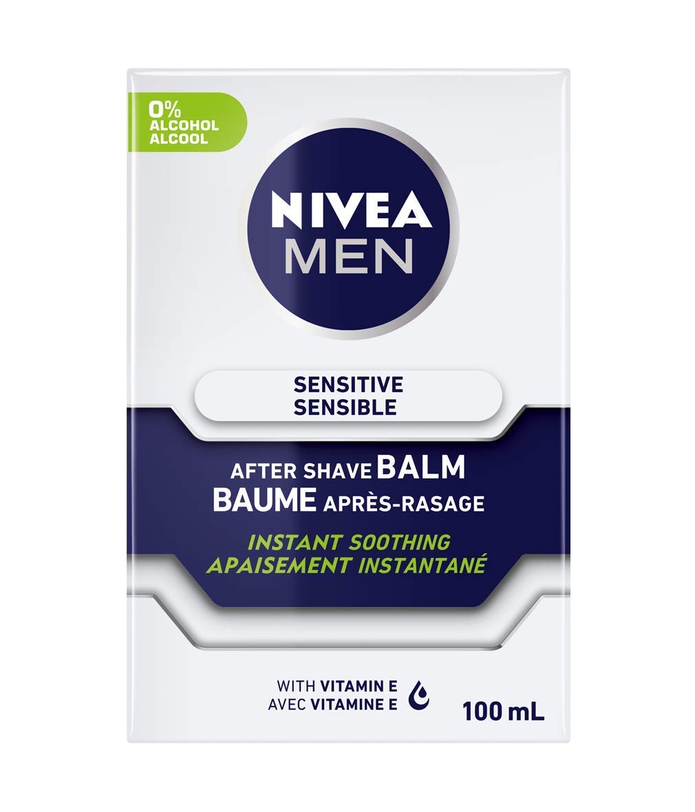NIVEA FOR MEN Sensitive Post Shave Balm 3.30 oz (Pack of 6)