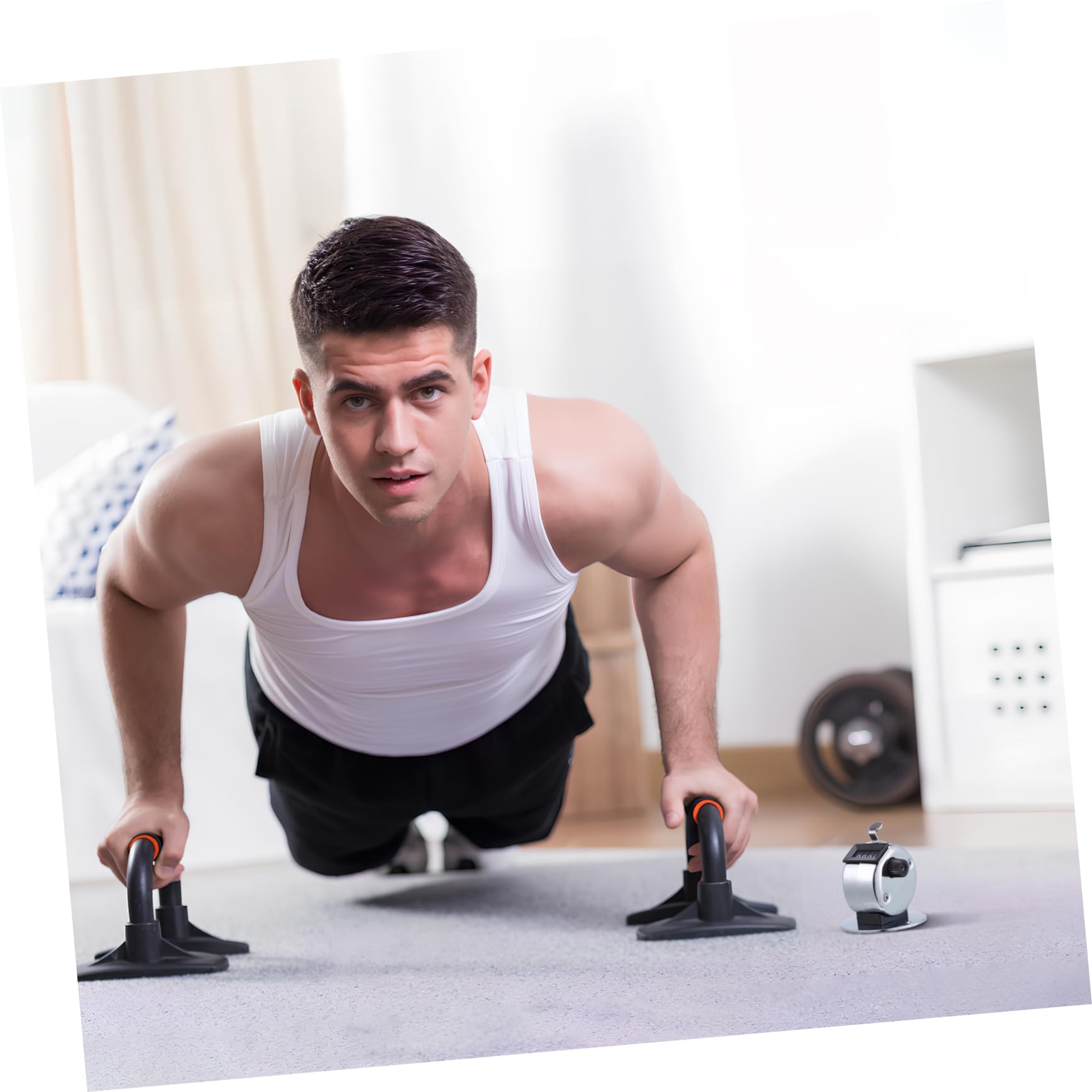 POPETPOP 2Pcs Handheld Mechanical Tally Counter Clicker Durable Manual Clicker with Effortless Resetting for Steps Stitches and Pedestrian Flow Portable Design with Hanging Ring