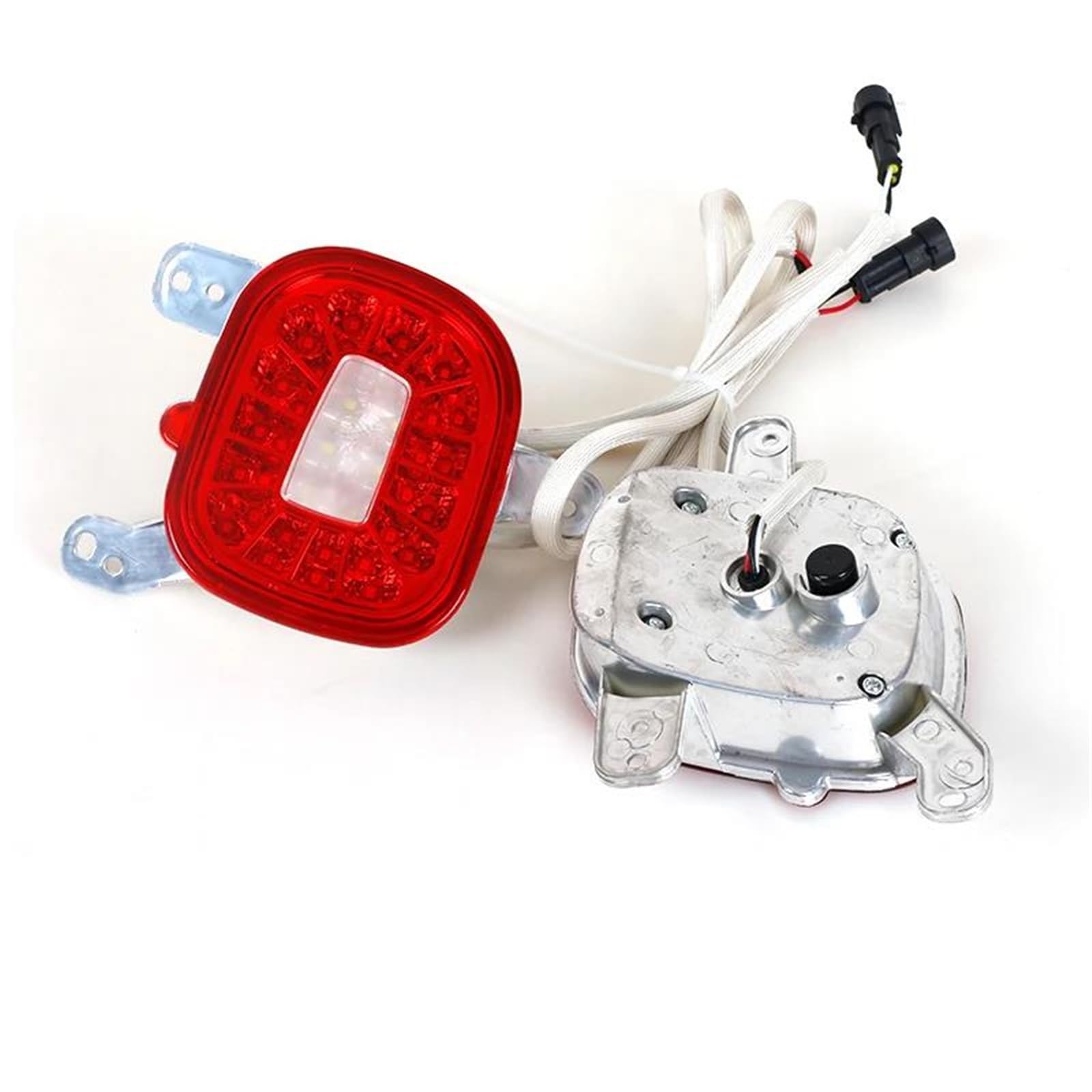 Generico Riflettori Paraurti Posteriori Rossi Fendinebbia Luci Di Retromarcia Bianche Backup Per Jeep Per Renegade 2015-2018 2019 kit(rosso)