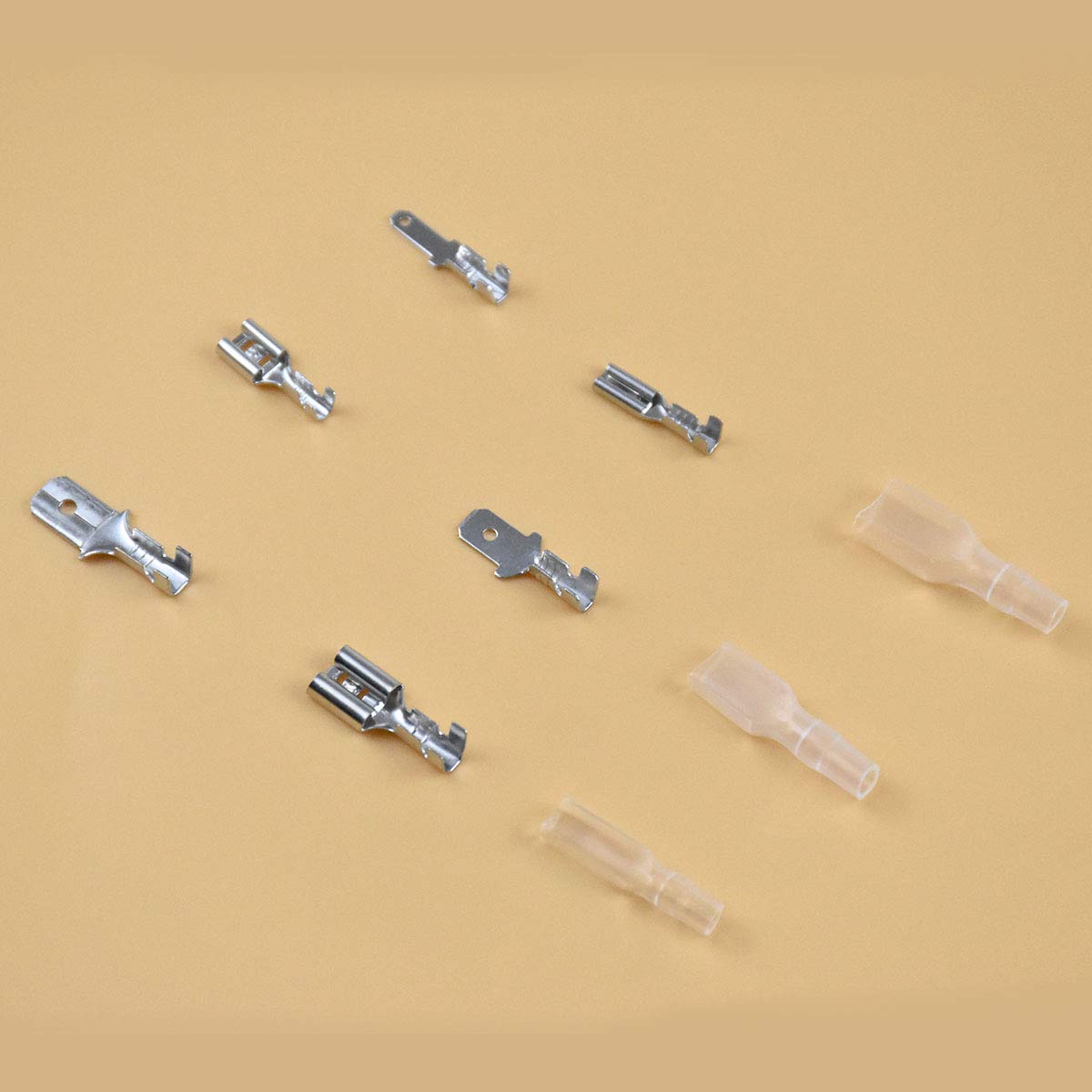 270 Pcs Male Female Wire Spade Connectors Electrical Wire Connector Wire Crimp Terminal Block