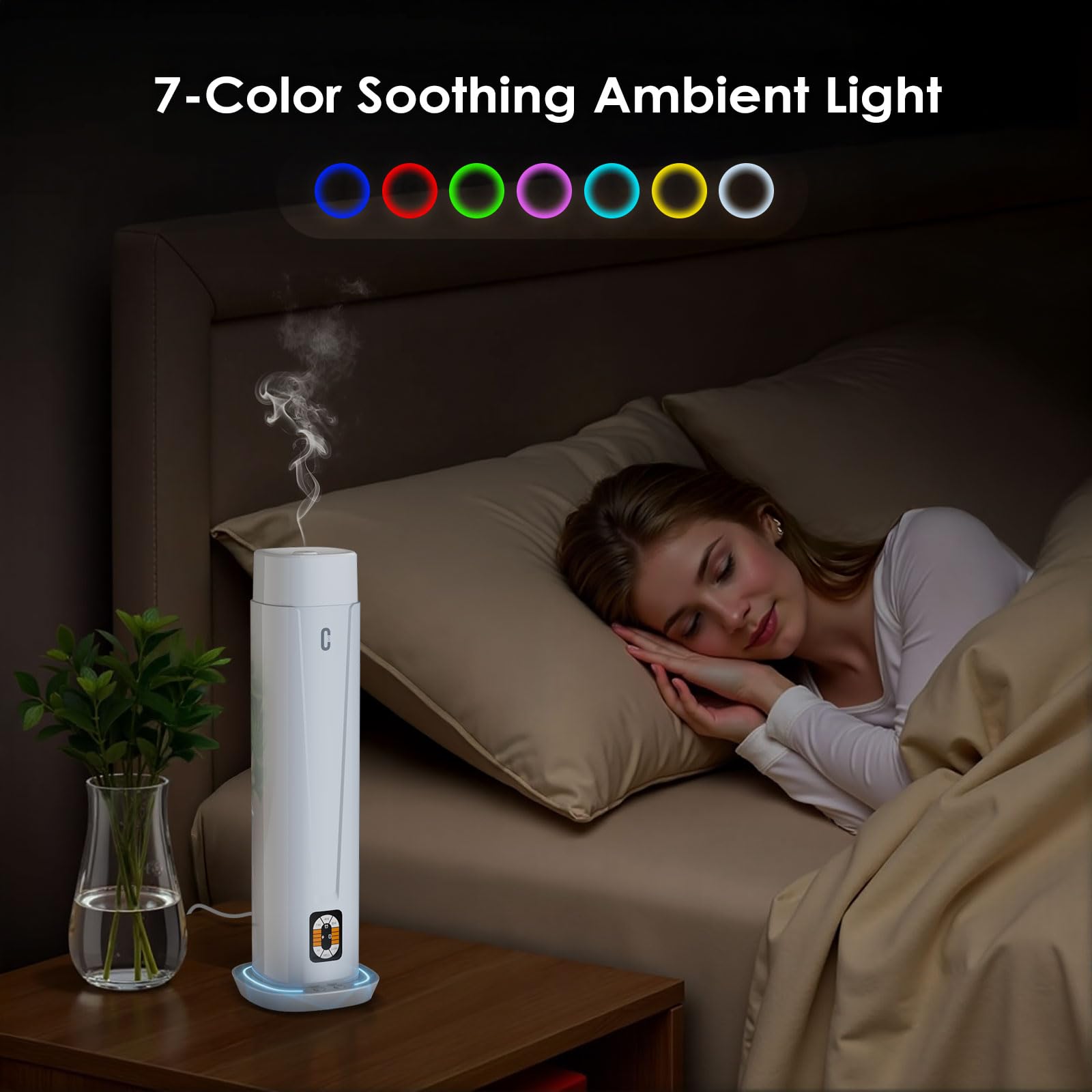 Diffuseur de parfum sans eau – Couverture de 1 200 m², diffuseur d'huiles essentielles avec télécommande, diffuseur d'aromathérapie silencieux avec lumière LED et minuterie, machine à air parfumé pour