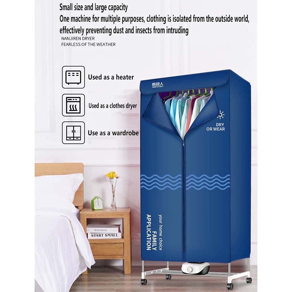 TJH 1000w de Secado rápido no daña la Ropa, Resistencia a Altas temperaturas, Antibacteriano, Estable y Duradero, secador de Ropa de Gran Capacidad Plegable y sin instalación