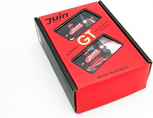 Miniatura 5 de Juin Tech GT-F - Juego de pinzas de freno de disco hidráulicas para bicicleta de 4 pistones accionadas por cable híbrido para