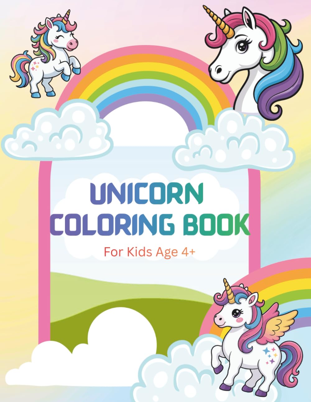 Unicorn Coloring Book: Unicorn Activity Book with positive Affirmations ,build fine motor skills, creativity, and concentration.